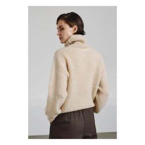 Pomandère - Wool and Cashmere Turtleneck Sweater | Ivory