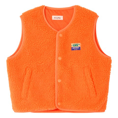 American Vintage - Hoktown Sleeveless Jacket Made from Recycled Fibers | Neon Orange
