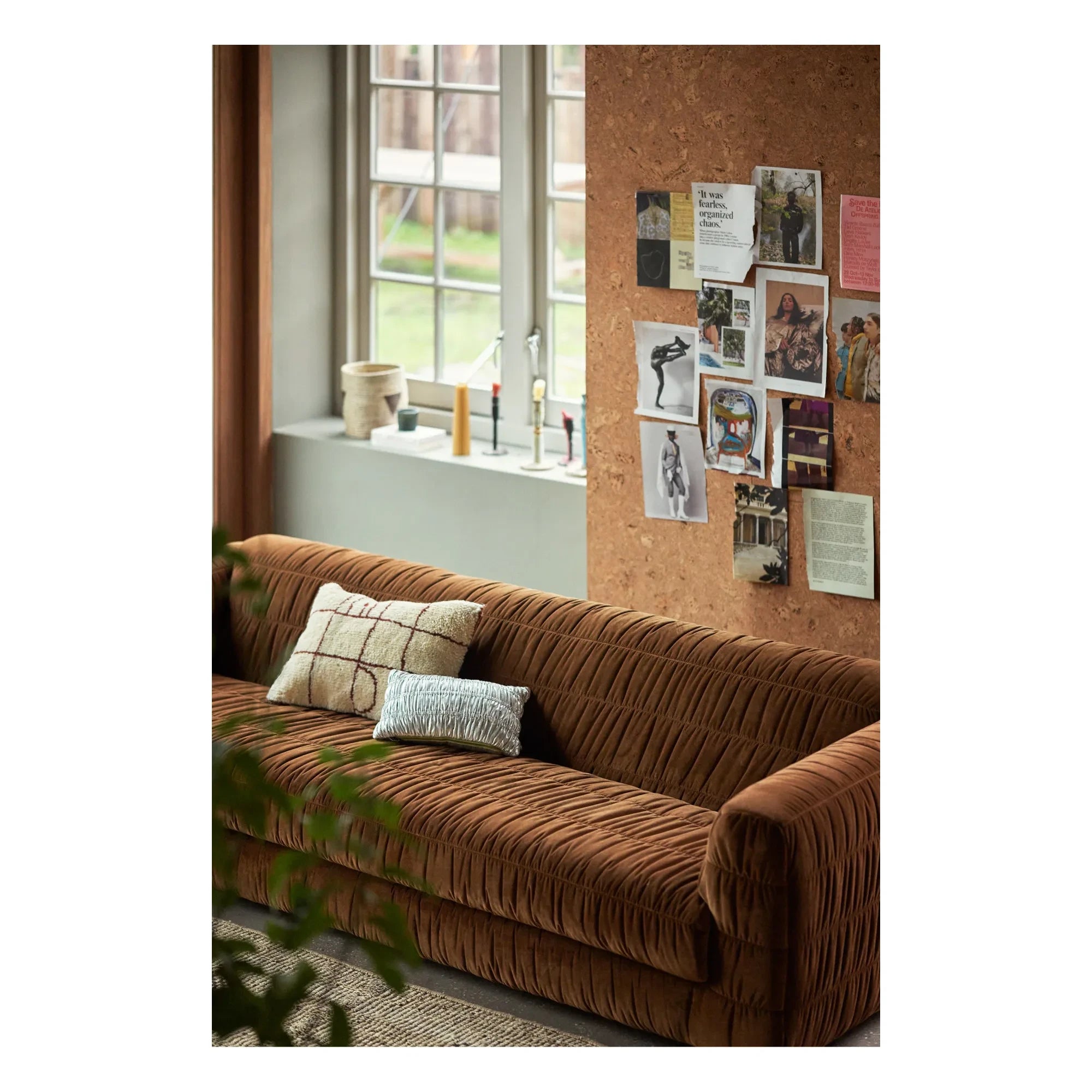 HKliving - Club 4-Person Sofa | Caramel