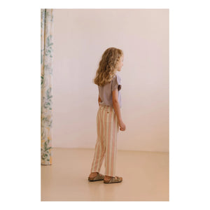 Studio Bohème - Cousin Striped Organic Cotton Gauze Pants | Pink