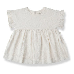 1+ in the family - Satuna Embroidered Dress | White