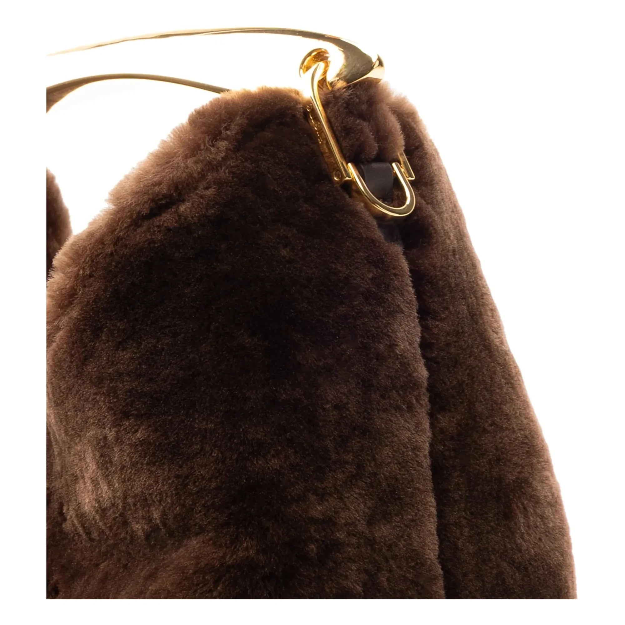Elleme - Small Boomerang Shearling Bag | Brown