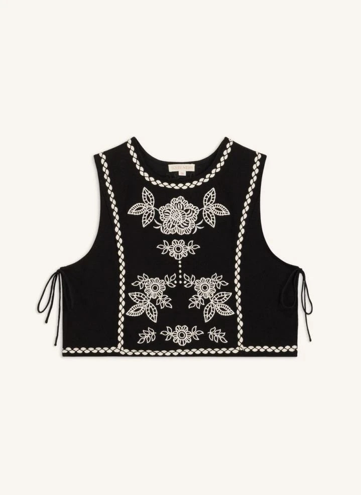 Louise Misha - Soniago Organic Cotton Top | Black