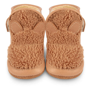 Donsje - Richy Brown Bear Fur-Lined Booties | Frosted Brown
