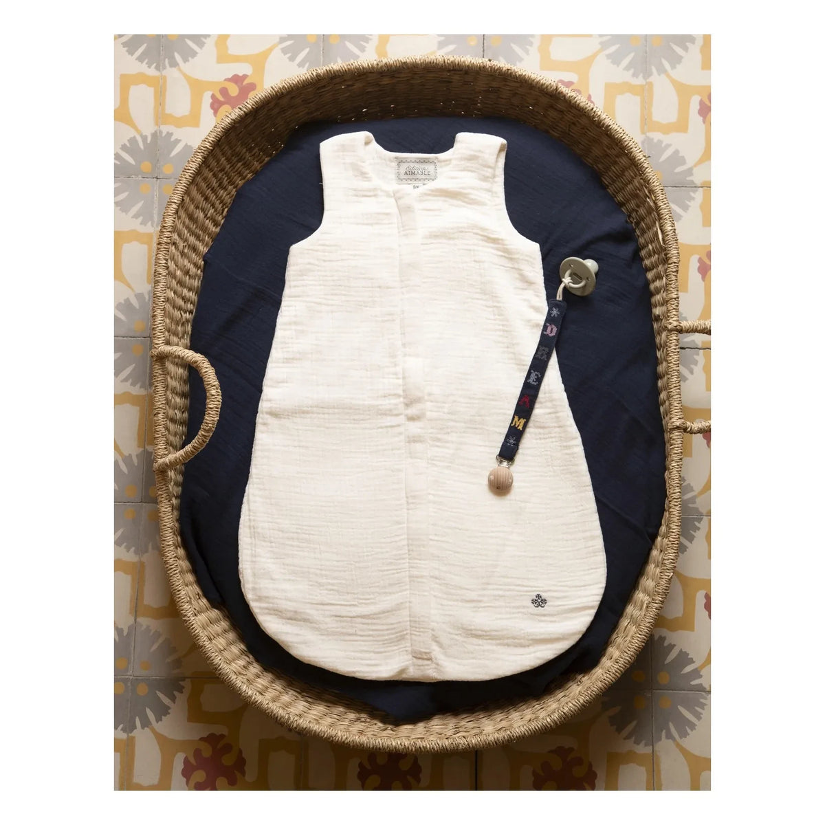 Editions Aimable - Gaston summer sleeping bag | Ivory Muslin