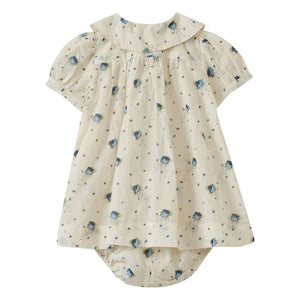 Caramel - Nina Fleurs Dress and Romper Set | Light Blue