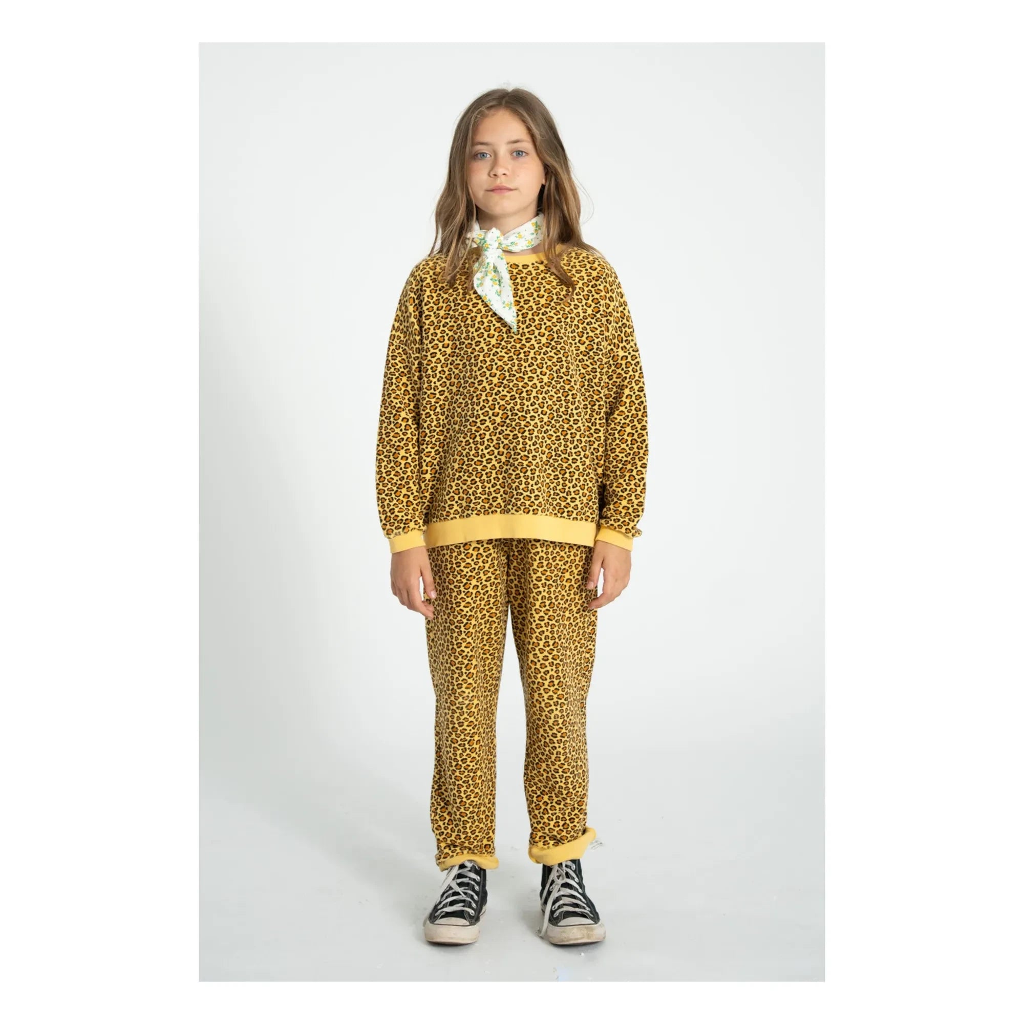 Piupiuchick - Organik Pamuk Leopar Jogger Pantolon | Hardal