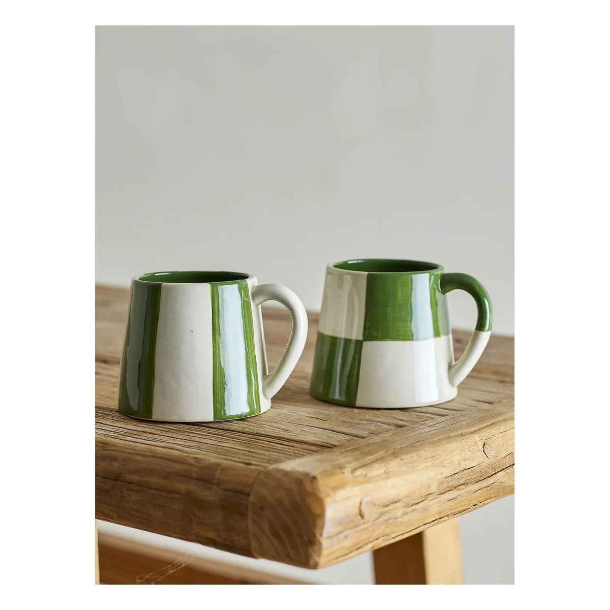 Bloomingville - Floki Stoneware Mugs - 4-piece Set | Green