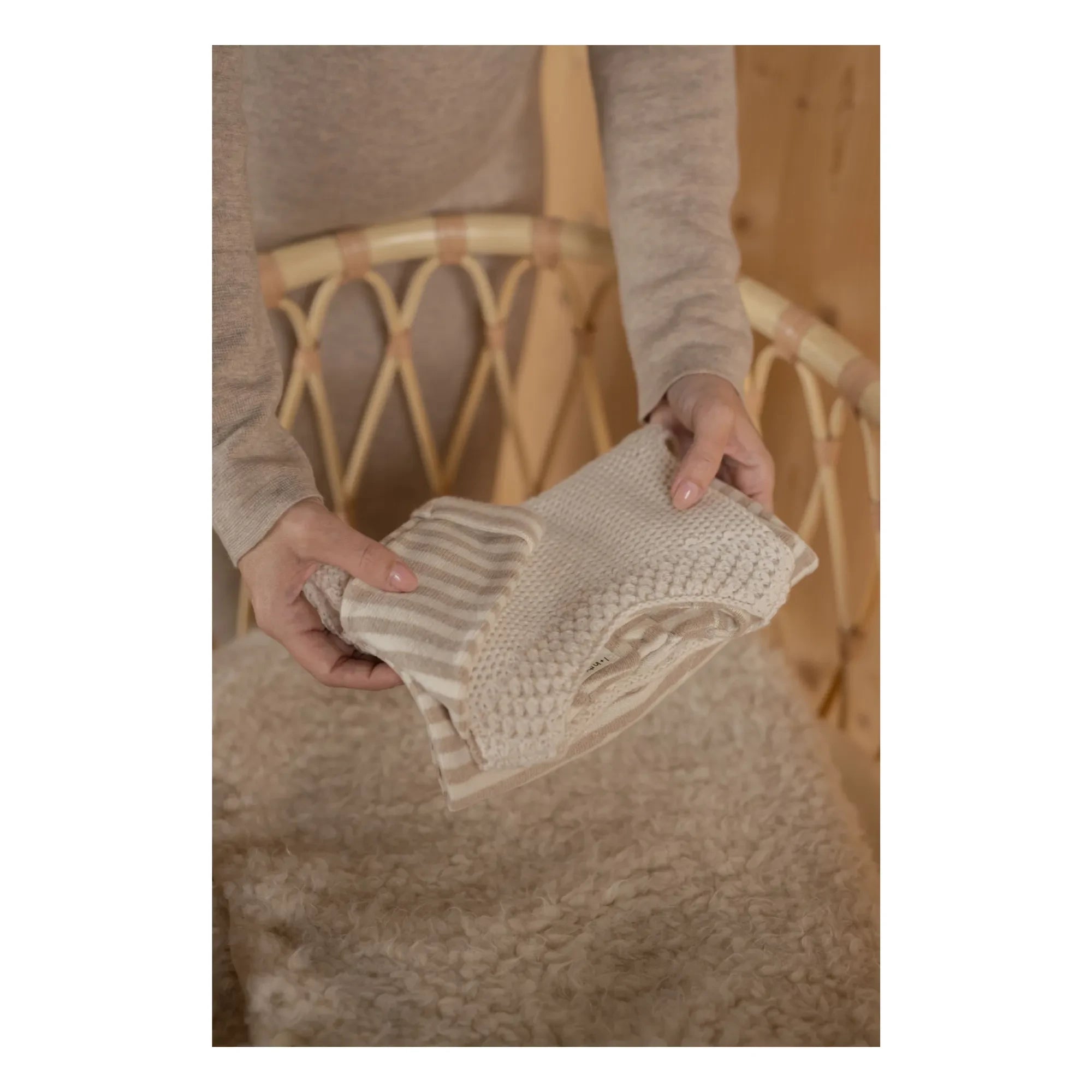 1+ in the family - Karin Merino Wool Sweater | Ecru
