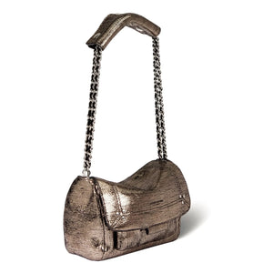Jérôme Dreyfuss - Lulu S Lamé Bag | Champagne