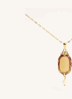 Palas - “Le Secret” Long Necklace | Red