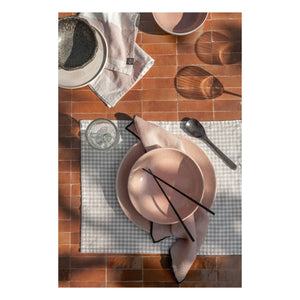 Haomy - Piana II Checkered Napkin | Powder Pink