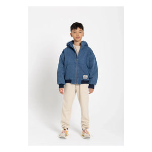 Hundred Pieces - Denim Matte Hooded Jacket | Denim Blue