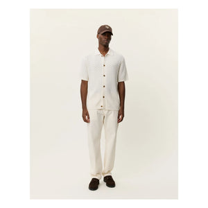 Les Deux - Gespertus Organic Cotton Short Sleeve Shirt | White