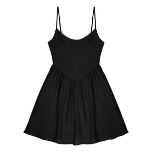 the new society - Hera Linen Dress - Women's Collection | Black