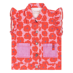 Favorite People - Napoli Floral Pattern Sleeveless Vest | Red