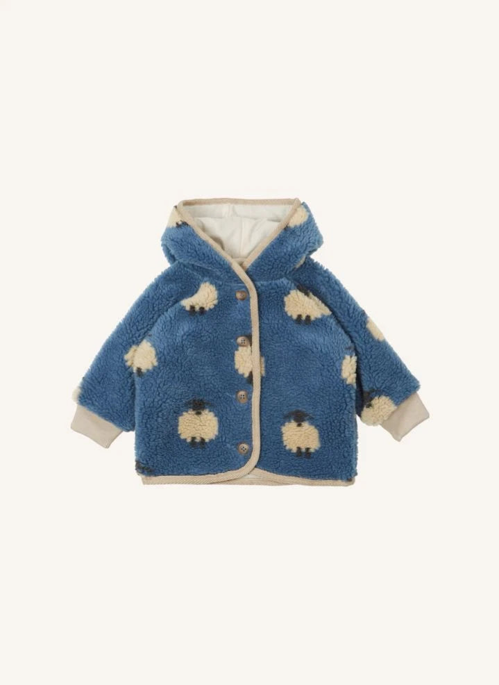 Emile et Ida - Baby Blue Sheepskin Sherpa Jacket