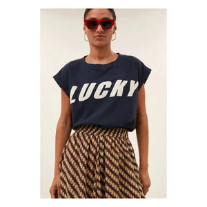 By Bar - Lucky Tobi Organic Pamuklu T-shirt | Gece mavisi