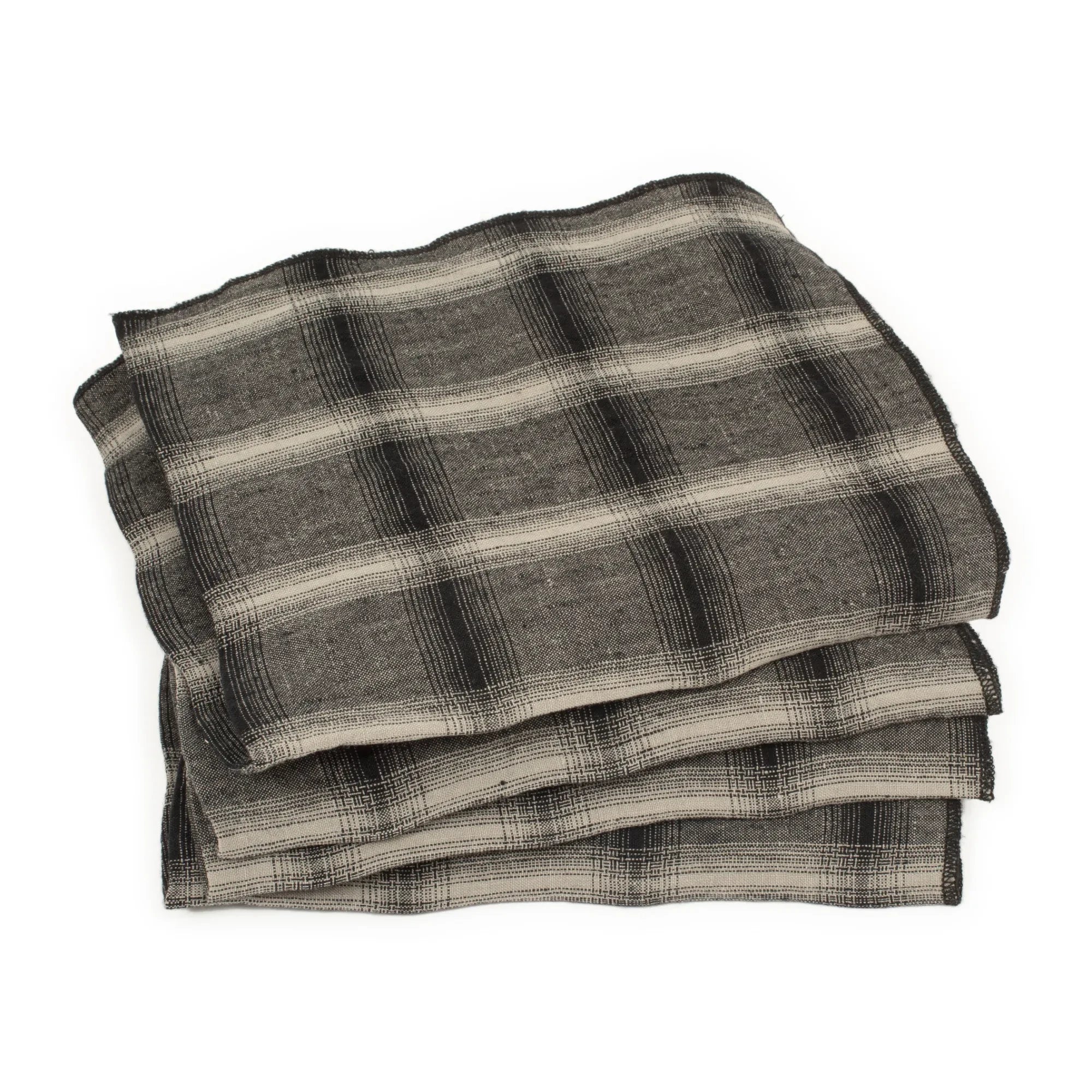 Le Monde Sauvage - Highlands Washed Linen Napkins - Set of 4 | Dark Gray
