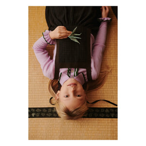 FUB - Polo Neck Thin Merino Wool Knit with Ruffle | Mauve