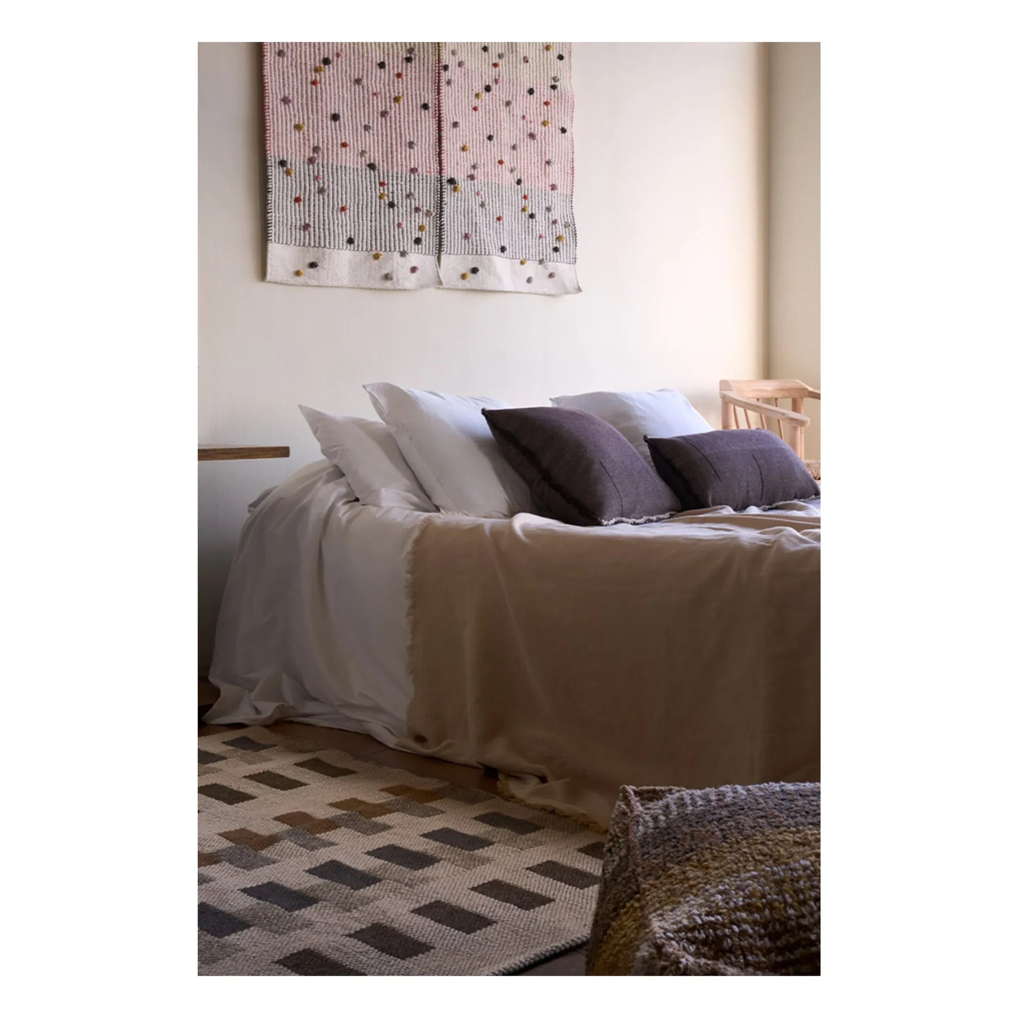 Lorena Canals - Square Striped Pillow | Coffee