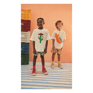 Fabula - Peppers fleece şort | Sarı