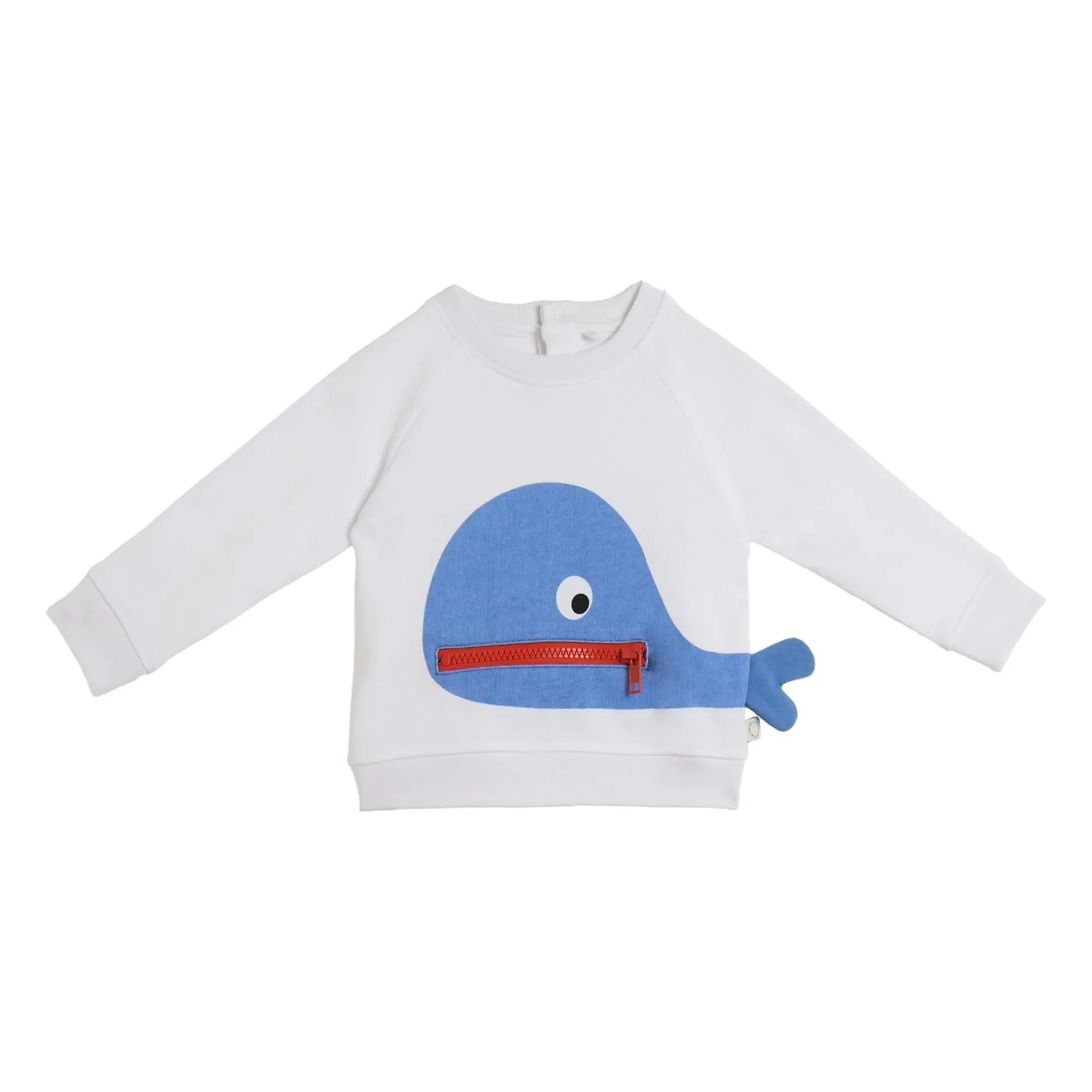 Stella McCartney Kids - Whale Zip Sweat | White