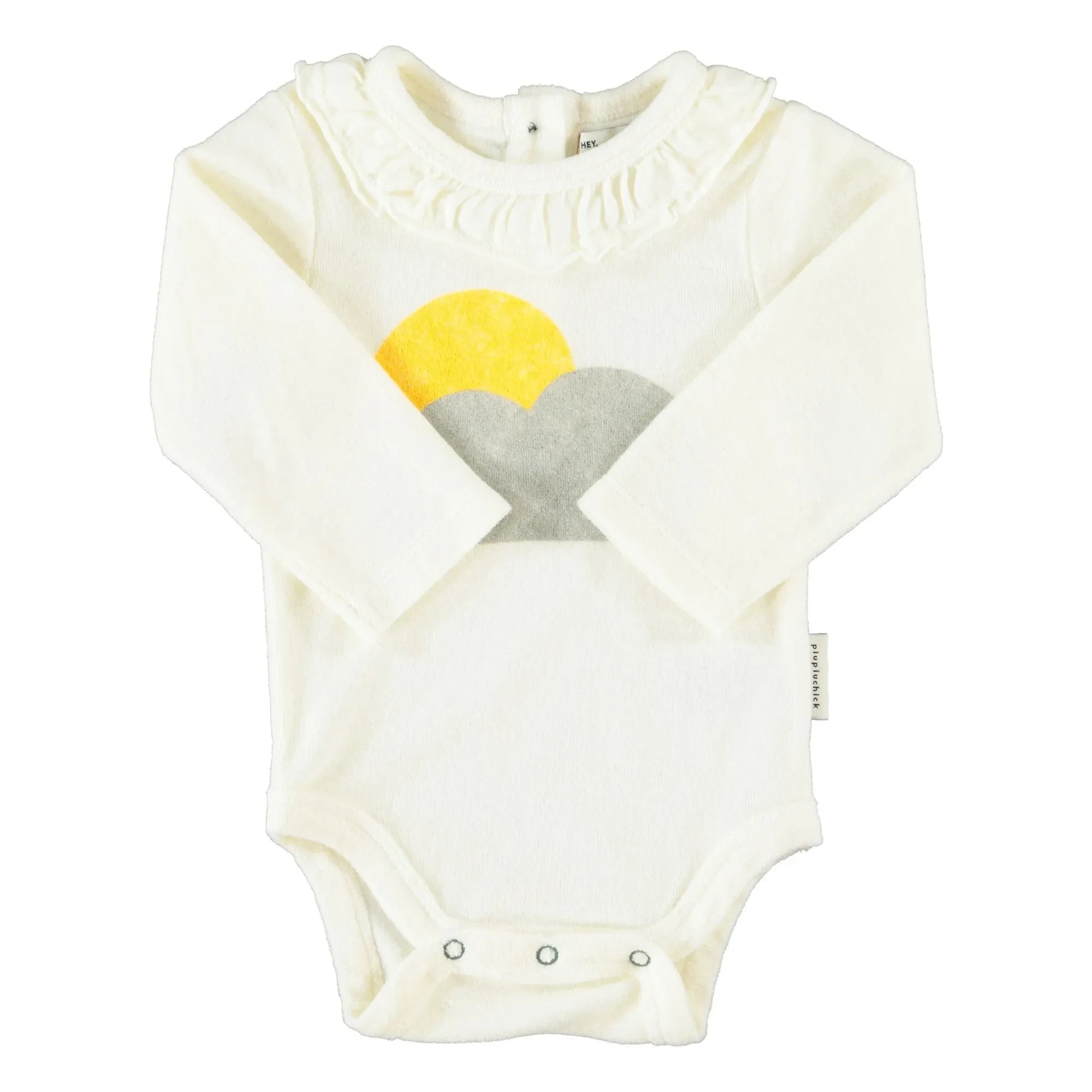 Piupiuchick - Nuages Terry Organic Cotton Bodysuit | Ecru