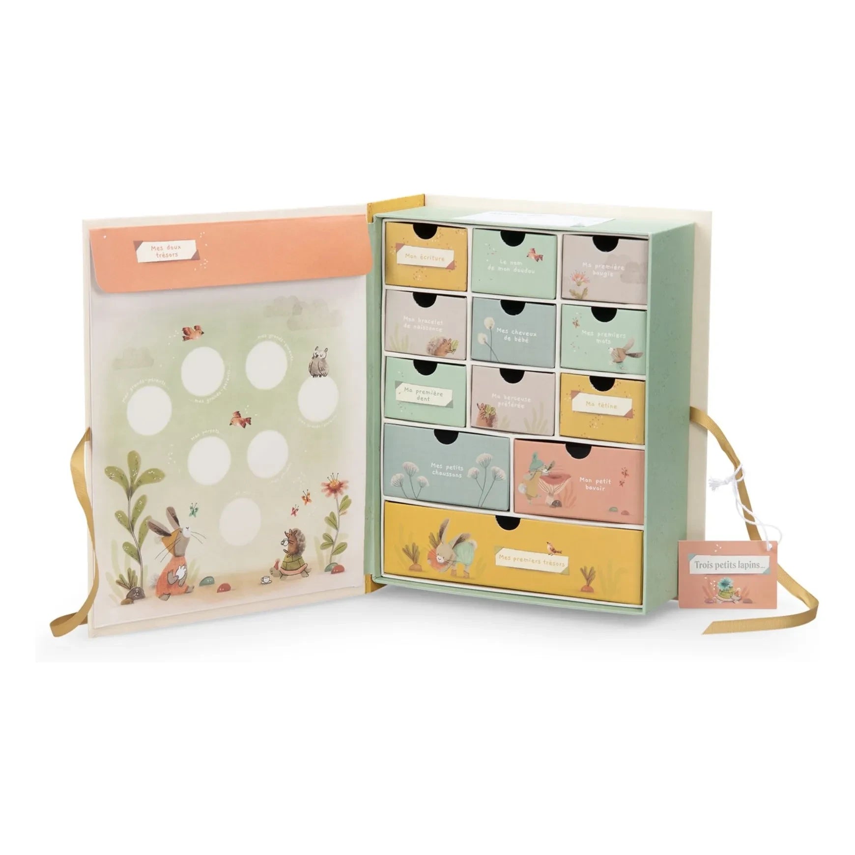 Moulin Roty - Birth gift set - Three small rabbits