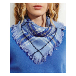 Bompard - Mini Kare Ekose Kaşmir Atkı | Mavi