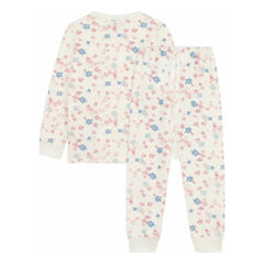 Petit Bateau - Organic Cotton Floral Pajamas | Ecru