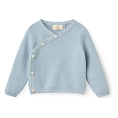 Copenhagen Colors - Organic Cotton Cache-Coeur Cardigan | Light Blue