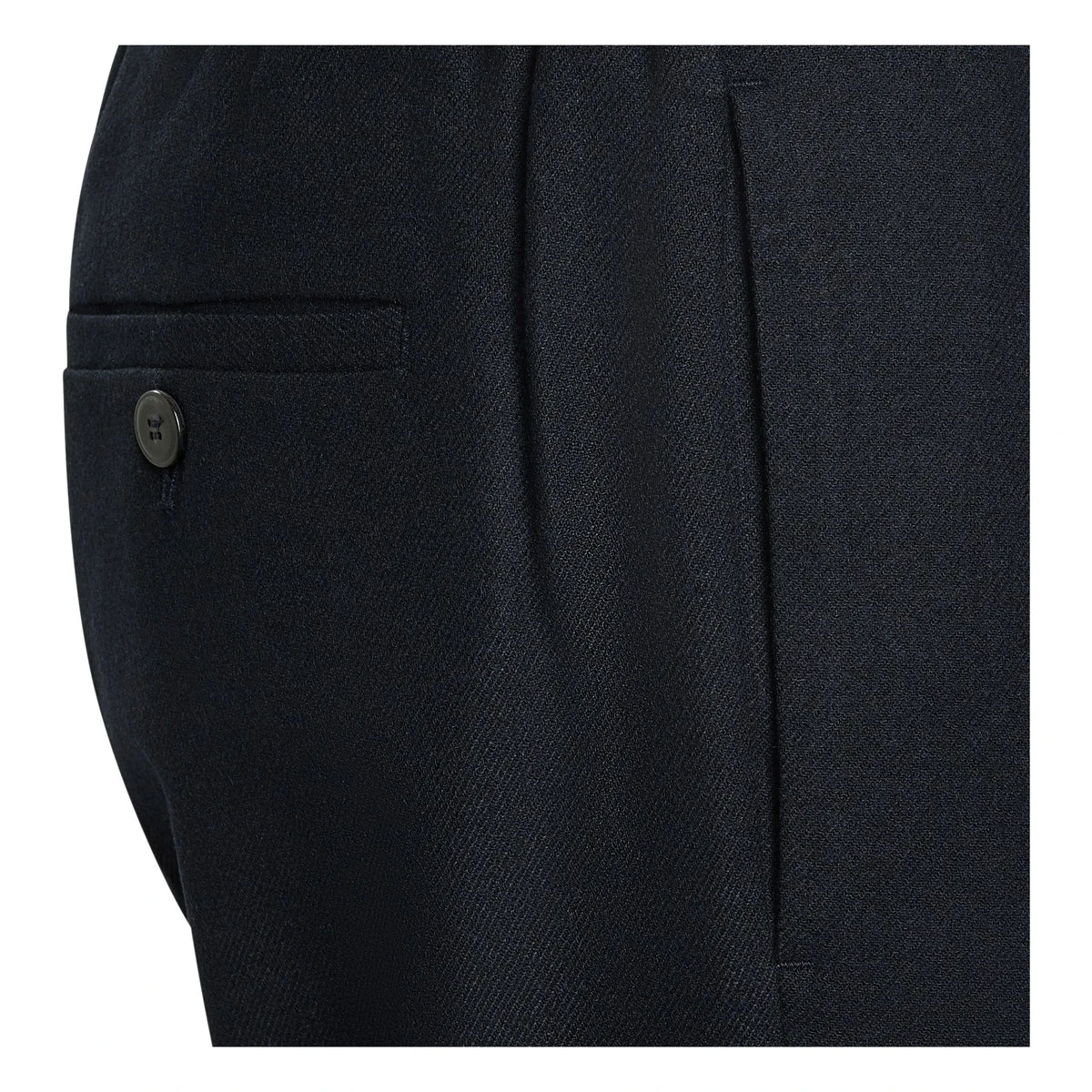 Pomandère - Lastikli Flanel Pantolon | Lacivert