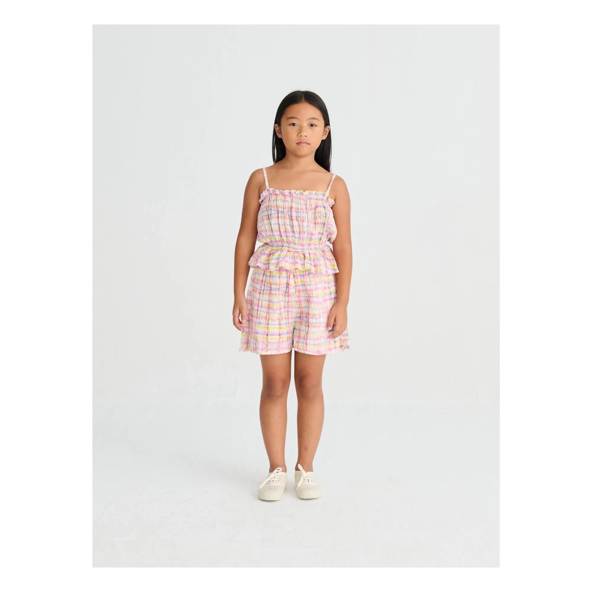 True Artist - Textured Checkered Shorts | Purple