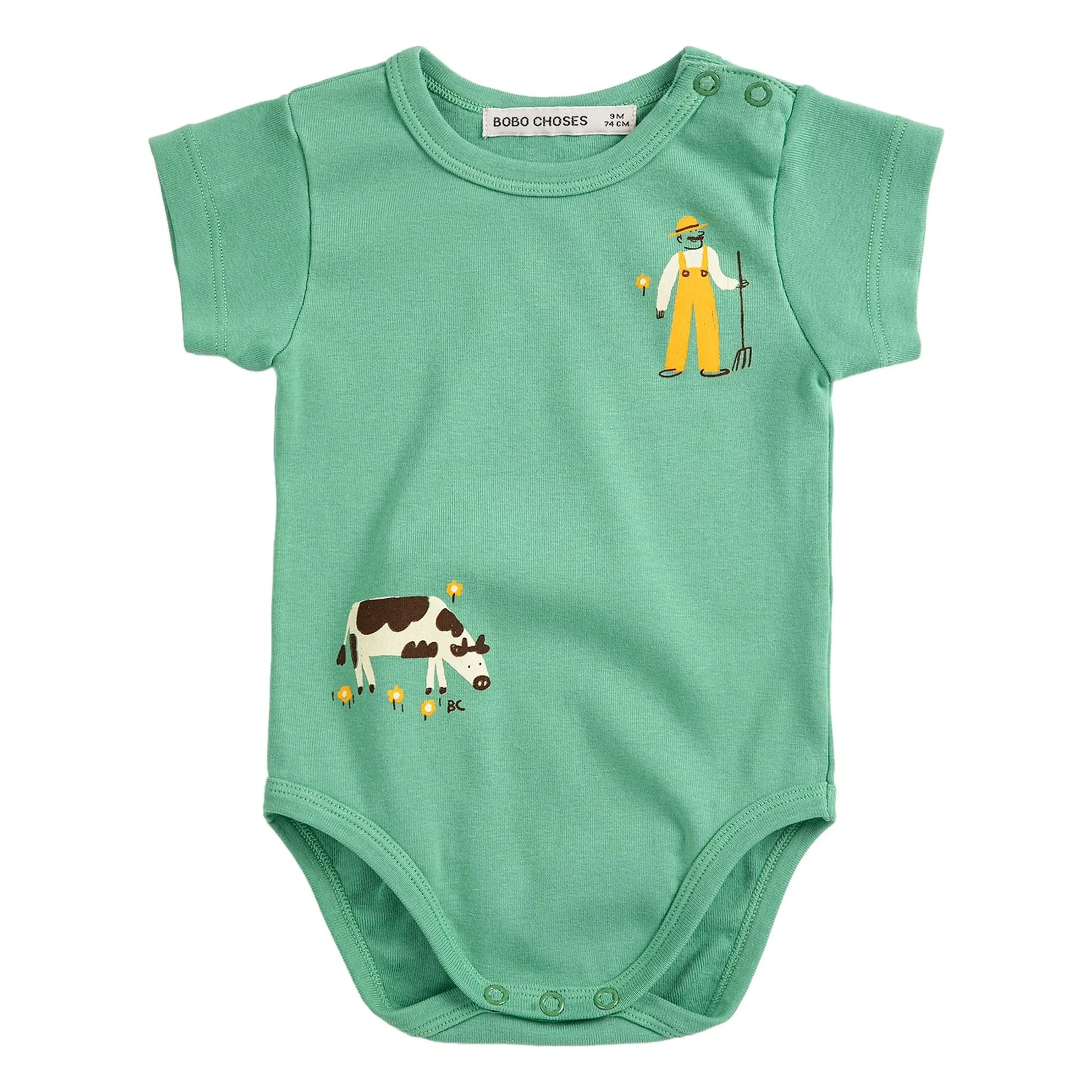 Bobo Choses - Organic Cotton Body Cow | Green
