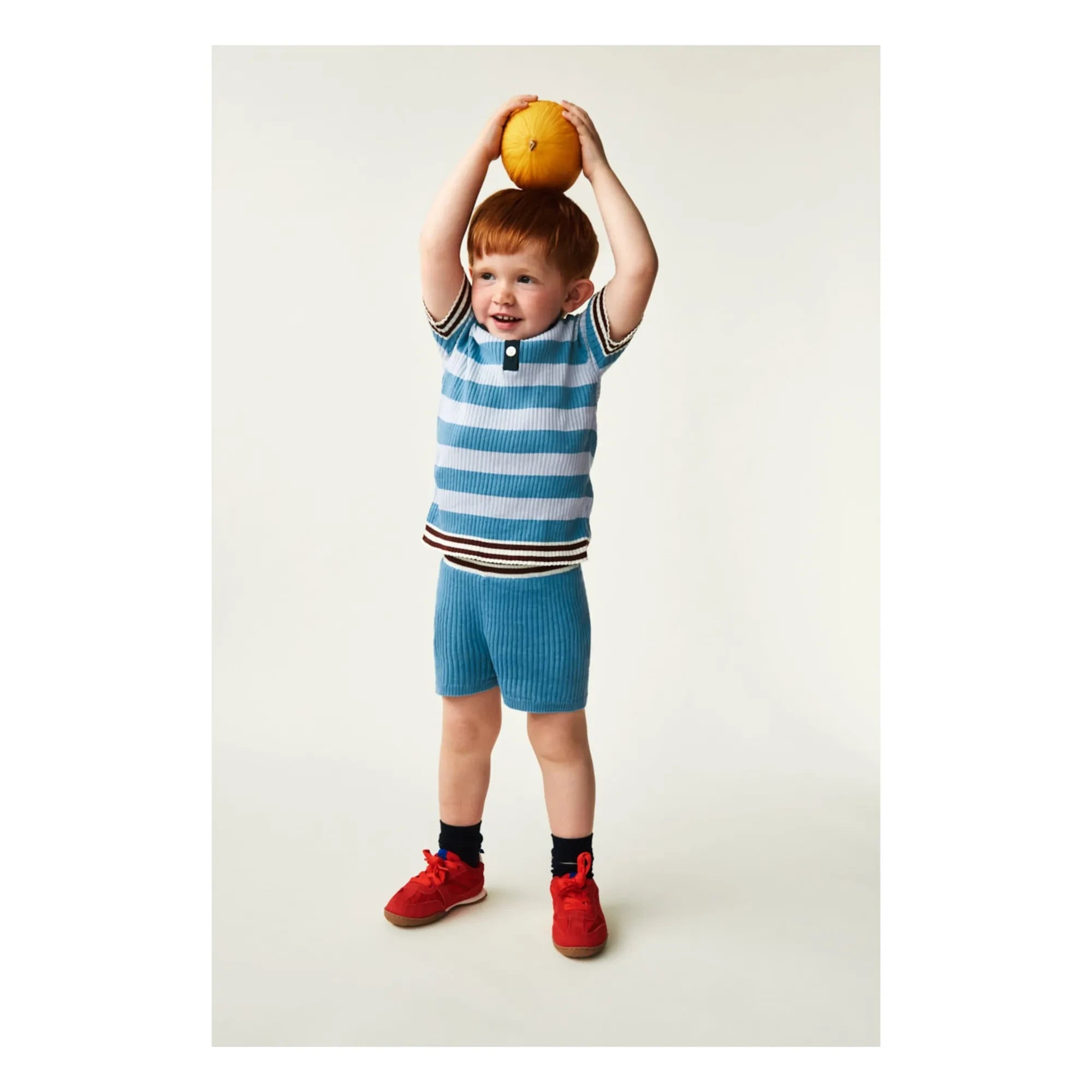 FUB - Ribbed Organic Cotton Shorts | Azure Blue