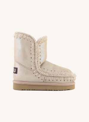 Mou - Eskimo Iridescent Boot | Pale Pink