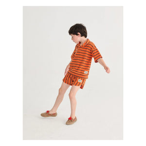 Bobo Choses - Striped Towel Shorts | Orange