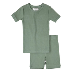 Petit Lem - Organic Cotton Ribbed Pajama | Green
