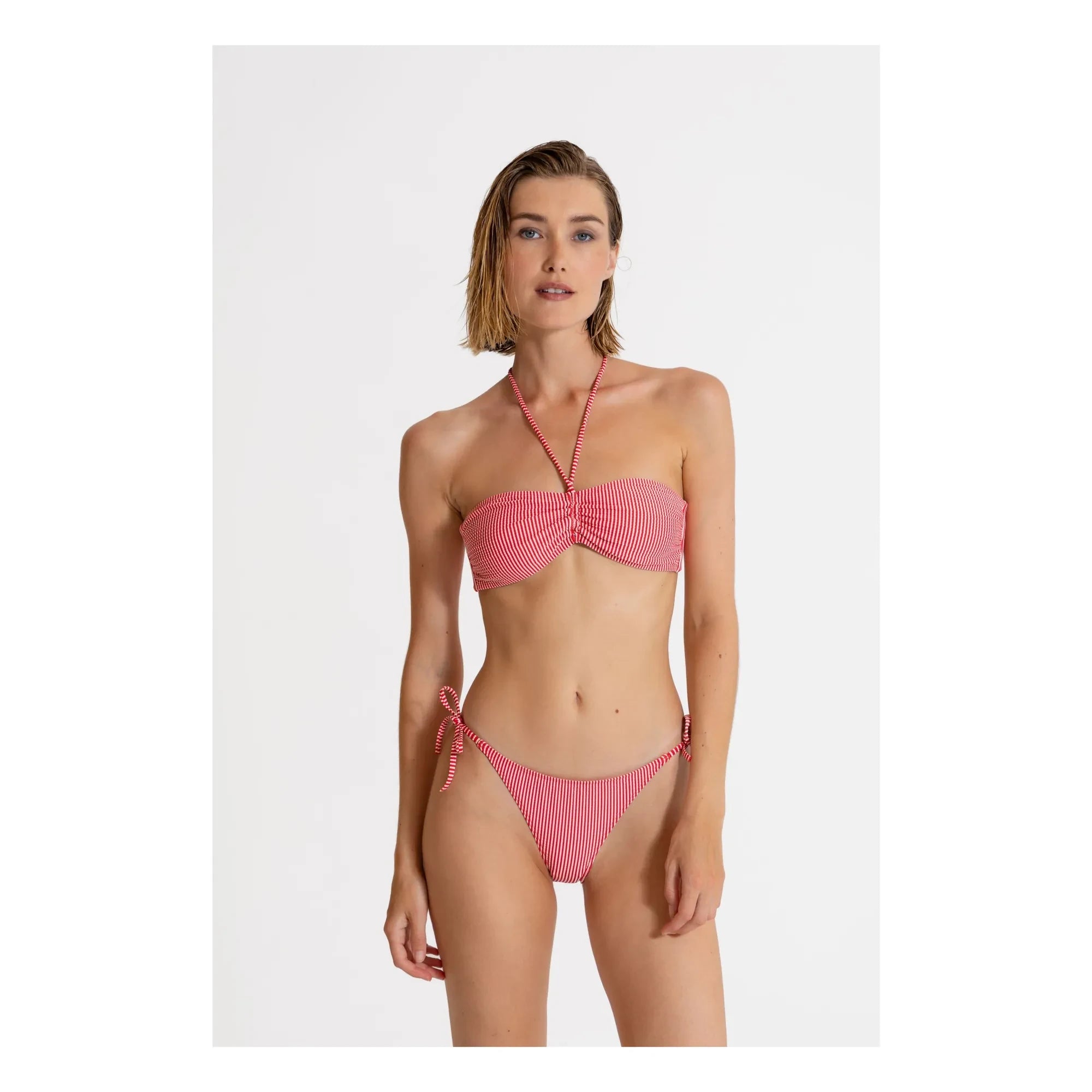 Smallable Woman - Striped Abbie Swimsuit Top | Cherry Red