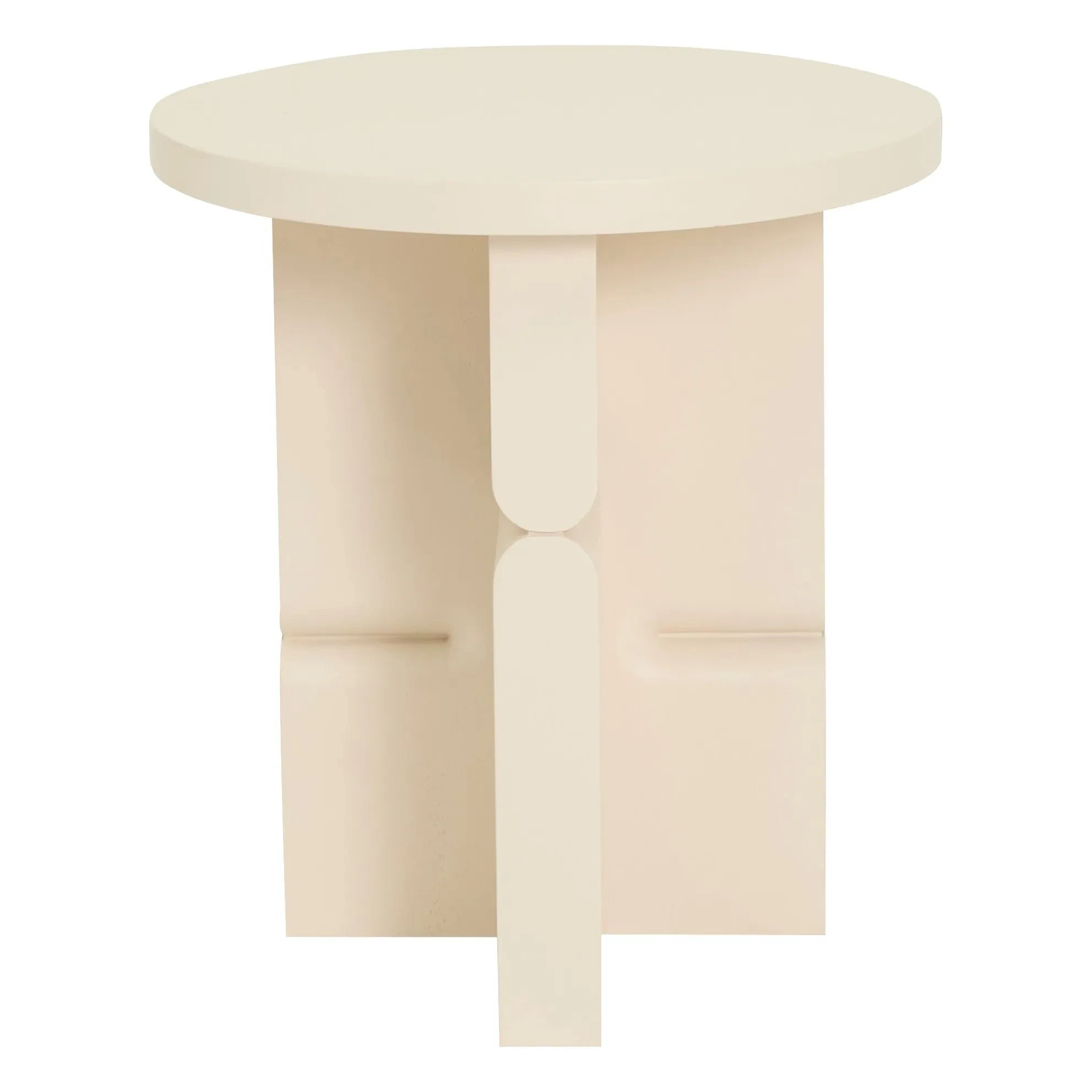 Nobodinoz - Apricot Painted Wooden Side Table | Ivory