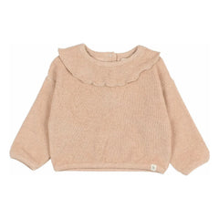 Búho - Organic Towel Fabric Ruffled Sweatshirt | Pink