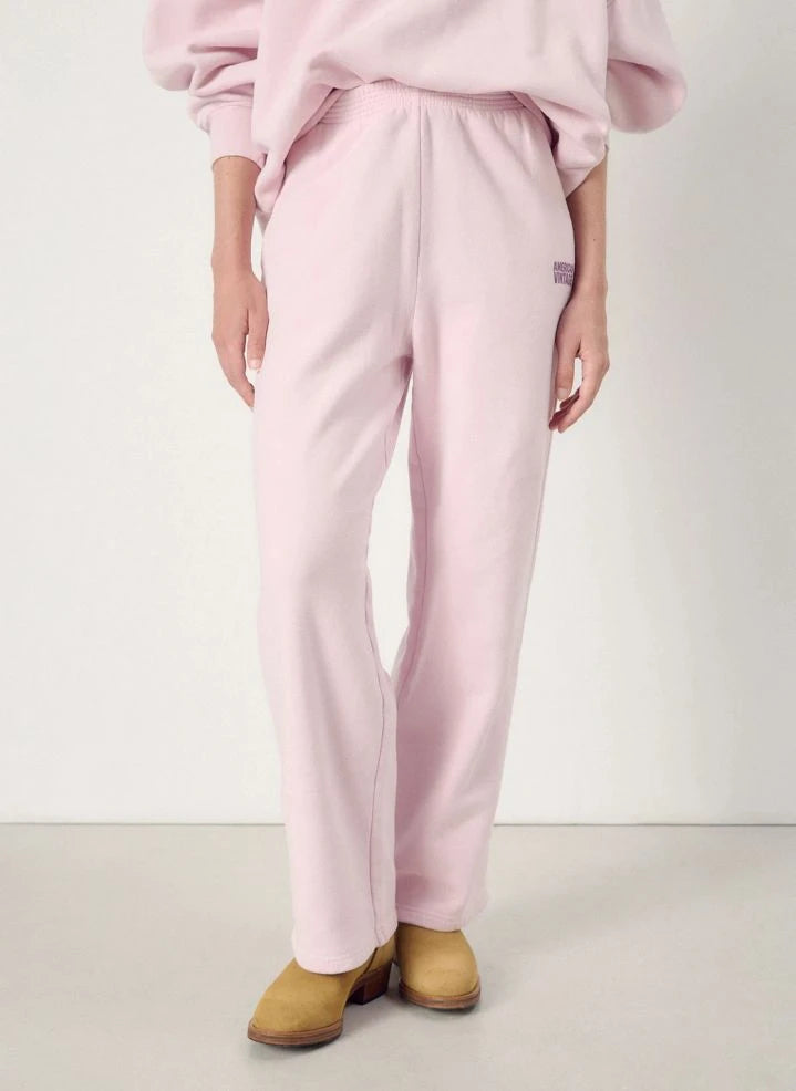 American Vintage - Plizzy Cotton Jogger Pants | Powder Pink