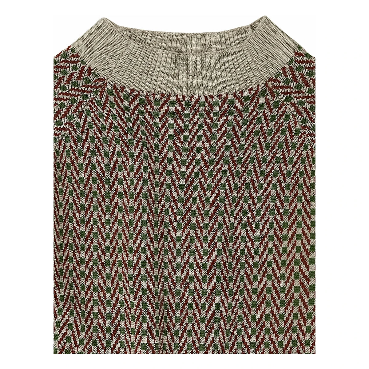 FUB - Merino Yün Balık Sırtı Kazak | Heather bej