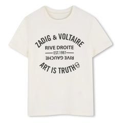 Zadig & Voltaire - Logo Art Is Truth Tişört | Ekru