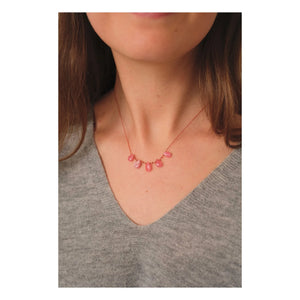 Ivarene - 5 Drop Necklace | Rhodochrosite