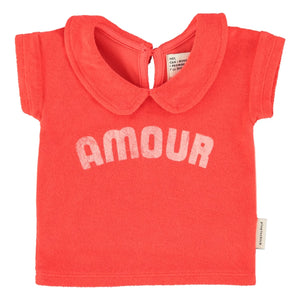 Piupiuchick - Amour Sponge Organic Cotton T-shirt | Red