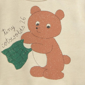 Tinycottons - Organik Pamuk Teddy Bear Sweatshirt | Krem