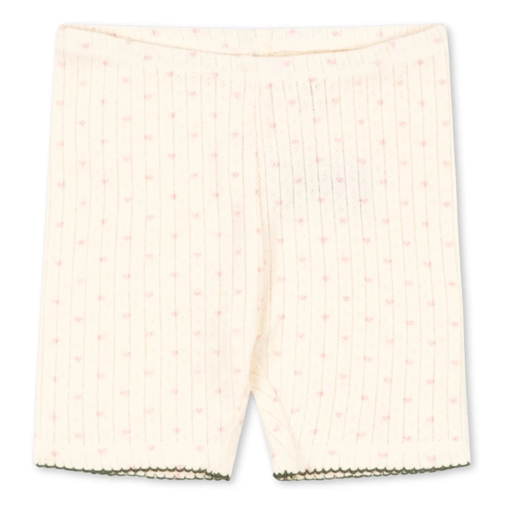 Konges Sløjd - Minnie Hearts Organic Cotton Bicycle Shorts | Ivory