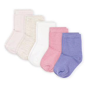 Petit Bateau - 5 Çift Düz Çorap Paketi | Pembe